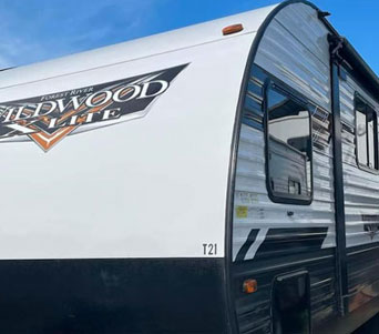 A fun RV travel trailer